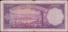 5.Emisyon 1.Tertip 1000 Lira D12 01027 Çok Temiz +