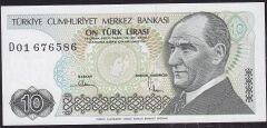 7.Emisyon 2.Tertip 10 Lira D01 676586 Çil