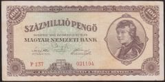 Macaristan 100000000 Pengo 1946 Çok Temiz Pick 124