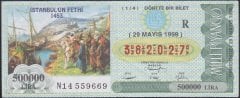 1999 29 MAYIS ÇEYREK BİLET - R SERİSİ