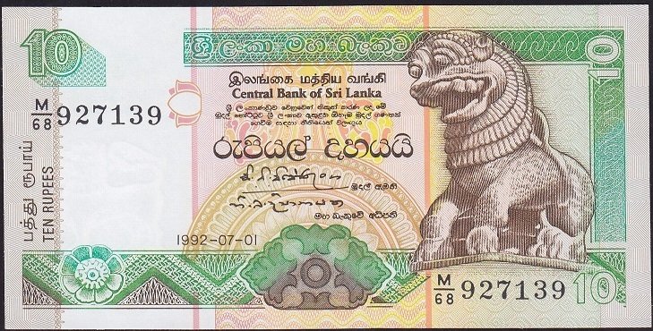 Sri Lanka 10 Rupi 1992 Çil