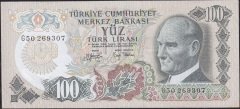 6.Emisyon 2.Tertip 100 Lira G50 269307 Ççt Çilaltı
