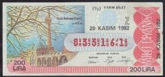 1982 29 KASIM YARIM BİLET - Z SERİSİ