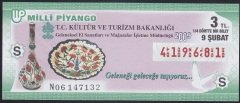 2009 9 ŞUBAT ÇEYREK BİLET S SERİSİ
