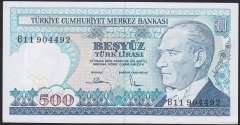7.EMİSYON 1.TERTİP 500 LİRA B11 904492 ÇİLALTI ÇİL