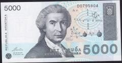 Hırvatistan 5000 Dinar 1992 Çil Pick 24