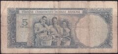 5.Emisyon 4.Tertip 5 Lira H17 145654 Çok Temiz