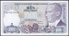 7.Emisyon 2.Tertip 1000 Lira F46 017836 Çil