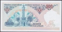 7.EMİSYON 2.TERTİP 500 LİRA C66 618606 ÇİL