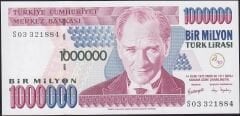 7.Emisyon 3.Tertip 1 000 000 Lira S03 321884 Çil