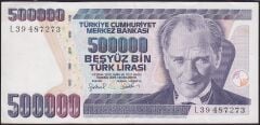 7.Emisyon 4.Tertip 500000 Lira L39 487273 Çok Temiz+