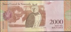 Venezuela 2000 Bolivares 2016 Çilaltı Pick 96a