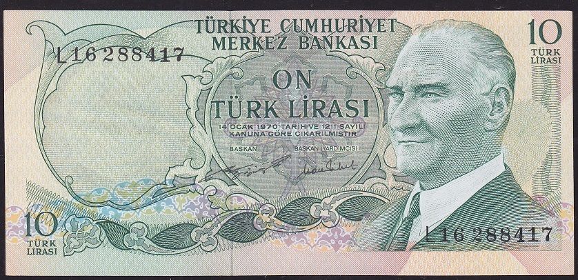 6.Emisyon 2.Tertip 10 Lira L16 288417 Çilaltı