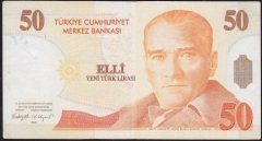 8.Emisyon 50 YTL B64 916638 Çok Temiz +