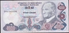 6.Emisyon 2.Tertip 1000 Lira D70 543355 Çok Temiz+