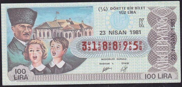 1981 23 Nisan Çeyrek Bilet - K Serisi