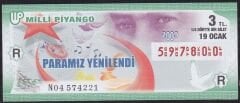 2009 19 Ocak Çeyrek Bilet - R Serisi