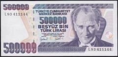 7.Emisyon 4.Tertip 500000 Lira L83 411144 Ççt Çilaltı