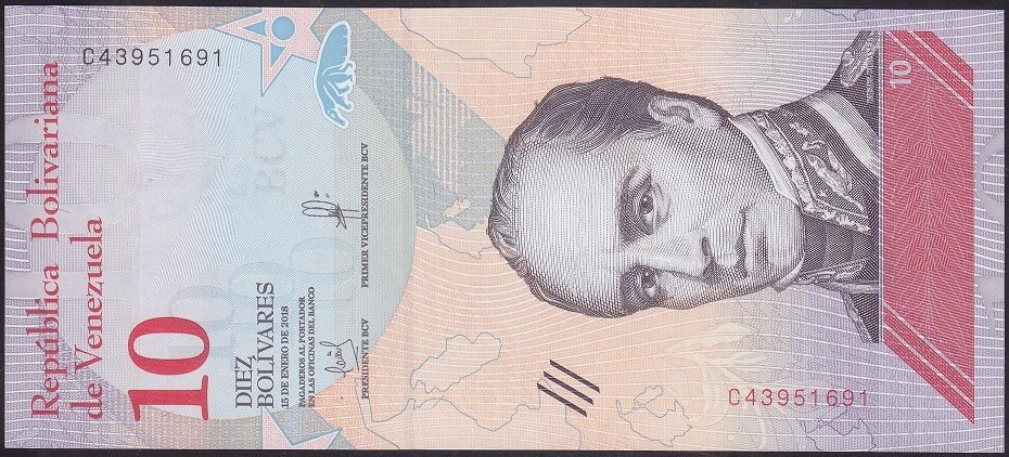 VENEZUELA 10 BOLİVARES 2018 ÇİL