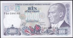 7.Emisyon 2.Tertip 1000 Lira F40 598783 Çil