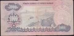 6.Emisyon 2.Tertip 1000 Lira D44 033439 Temiz