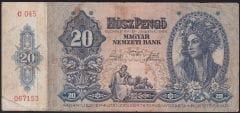 Macaristan 20 Pengo 1941 Çok Temiz Pick 109