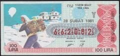 1981 28 Şubat Yarım Bilet - Y Serisi