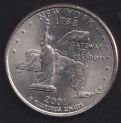 Amerika Çeyrek Dolar 2001 D Hatıra New York