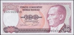 7.Emisyon 1.Tertip 100 Lira C68 968388 Çilaltı Çil