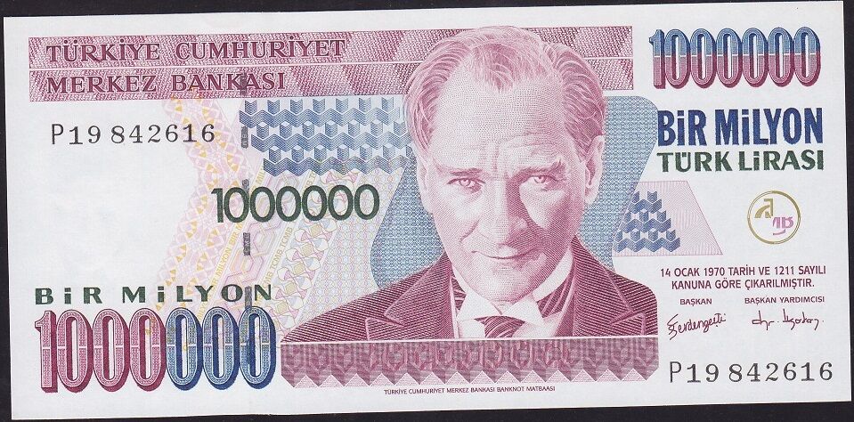 7.Emisyon 3.Tertip 1 000 000 Lira P19 842616 Çilaltı Çil