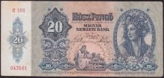 Macaristan 20 Pengo 1941 Çok Temiz Pick 109