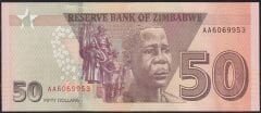 Zimbabwe 50 Dolar 2020 Çilaltı Çil AA