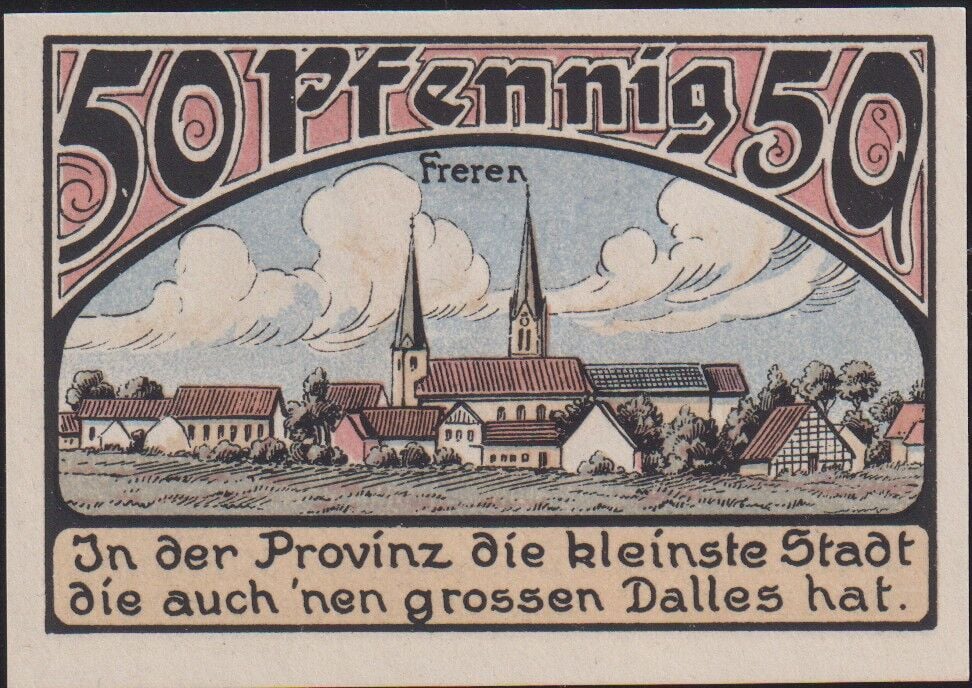 Almanya 50 Pfennig Notgeld 1921 Çil