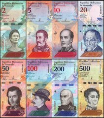 Venezuela Set 2-5-10-20-50-100-200-500 Çil  2018