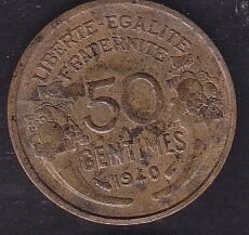 Fransa 50 Centimes 1940