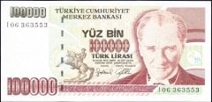 7.Emisyon 3.Tertip 100000 Lira I06 363553 Çil