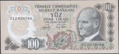 6.Emisyon 2.Tertip 100 Lira G12 020780 Çilaltı
