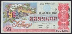 1982 31 ARALIK YARIM BİLET - Y SERİSİ