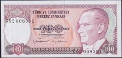 7.Emisyon 1.Tertip 100 Lira C52 008391 Çilaltı