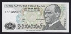 7.EMİSYON 2.TERTİP 10 LİRA E68 083488 ÇİLALTI