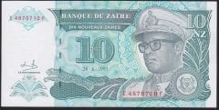 ZAİRE 10 NOUVEAUX ZAİRES 1993 ÇİL