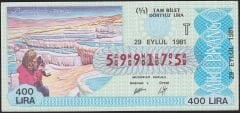 1981 29 Eylül Tam Bilet - T Serisi