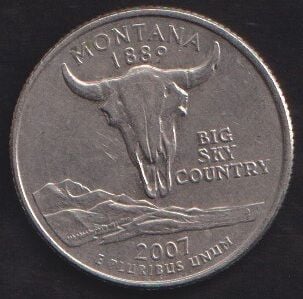 Amerika Çeyrek Dolar 2007 D Hatıra Montana