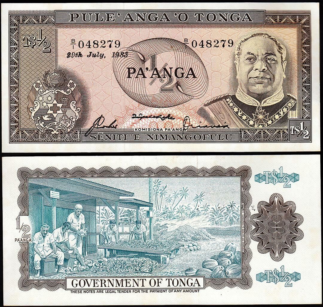 Tonga 1/2 Paanga 1983 Çilaltı Çil Pick 18c