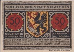 Almanya 50 Pfennig Notgeld 1921 Çil