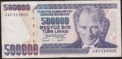 7.Emisyon 4.Tertip 500000 Lira J45 118865 Çok Temiz