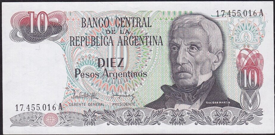 Arjantin 10 Pesos 1983-1985 Çil Pick 313a