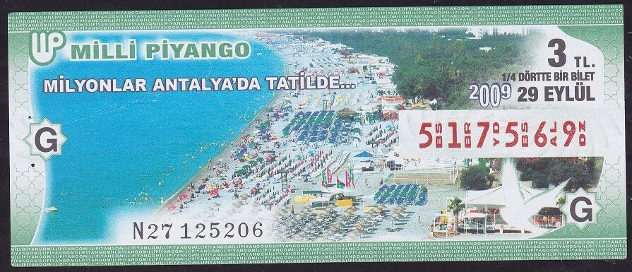 2009 29 Eylül Çeyrek Bilet - G Serisi