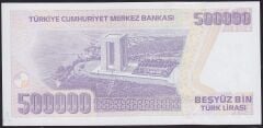 7.Emisyon 4.Tertip 500000 Lira K01 000476 Çil İlk Binde