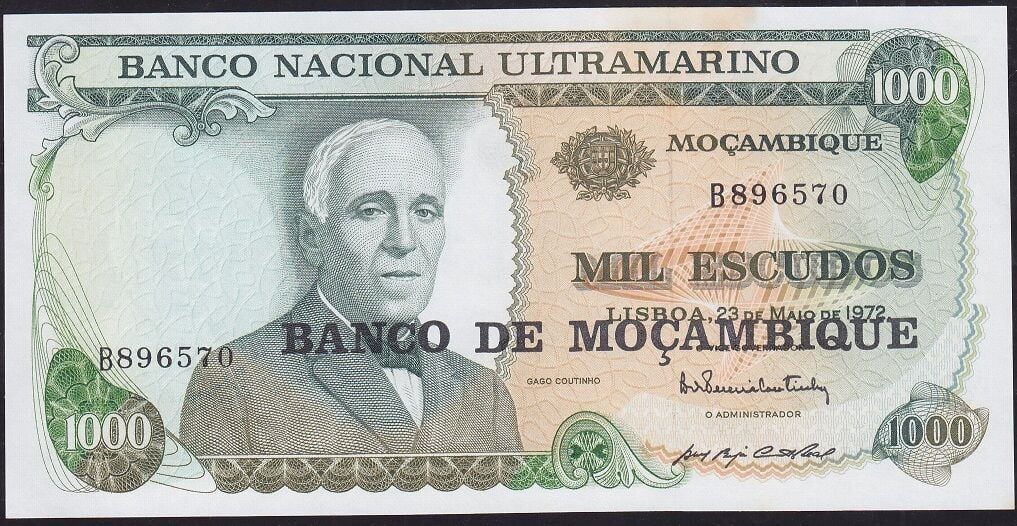 Mozambik 1000 Escudos 1976 Çilaltı Çil Pick 119